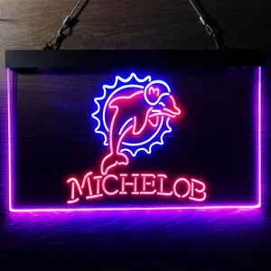 Miami Dolphins Michelob Neon-Like LED Sign