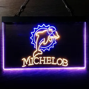 Miami Dolphins Michelob Neon-Like LED Sign
