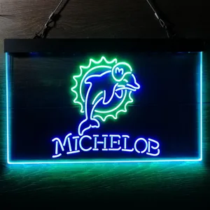 Miami Dolphins Michelob Neon-Like LED Sign