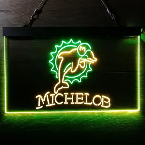 Miami Dolphins Michelob Neon-Like LED Sign