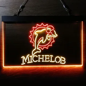 Miami Dolphins Michelob Neon-Like LED Sign
