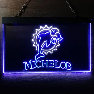 Miami Dolphins Michelob Neon-Like LED Sign