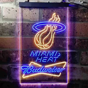 Miami Heat Budweiser Neon-Like LED Sign