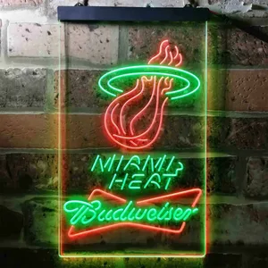 Miami Heat Budweiser Neon-Like LED Sign