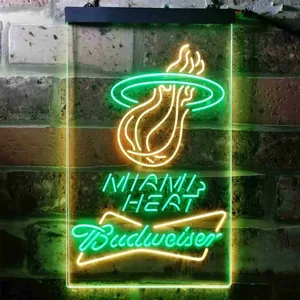 Miami Heat Budweiser Neon-Like LED Sign