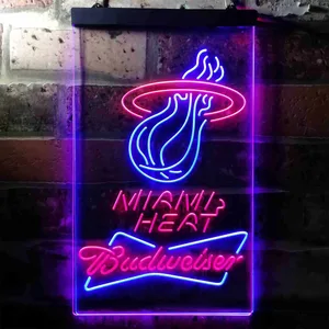 Miami Heat Budweiser Neon-Like LED Sign