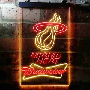 Miami Heat Budweiser Neon-Like LED Sign
