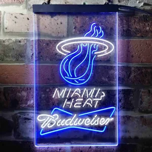 Miami Heat Budweiser Neon-Like LED Sign