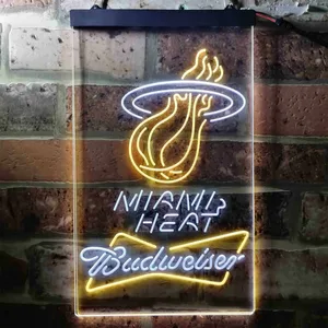 Miami Heat Budweiser Neon-Like LED Sign