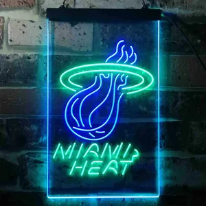 Miami Heat Logo Neon-Like LED Sign