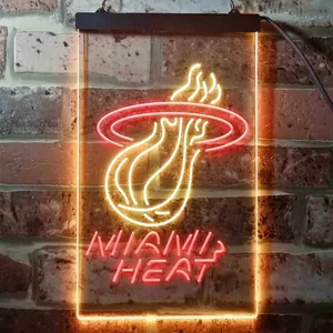 Miami Heat Logo Neon-Like LED Sign