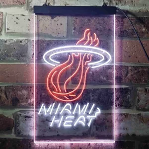 Miami Heat Logo Neon-Like LED Sign