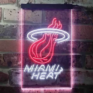 Miami Heat Logo Neon-Like LED Sign