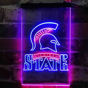Michigan State Spartans Logo Neon-Like LED Sign