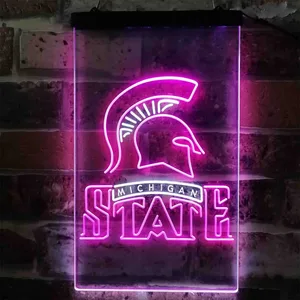 Michigan State Spartans Logo Neon-Like LED Sign