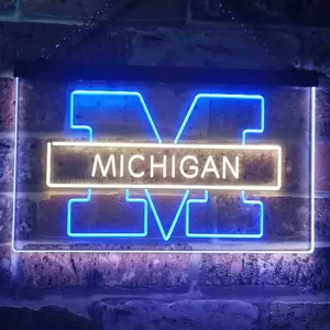 Michigan Wolverines Logo 1 Neon-Like LED Sign