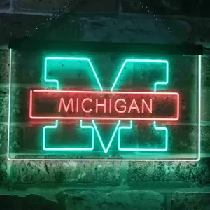 Michigan Wolverines Logo 1 Neon-Like LED Sign
