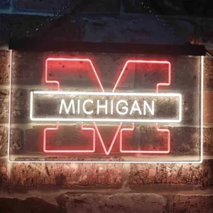 Michigan Wolverines Logo 1 Neon-Like LED Sign