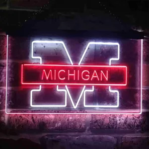 Michigan Wolverines Logo 1 Neon-Like LED Sign