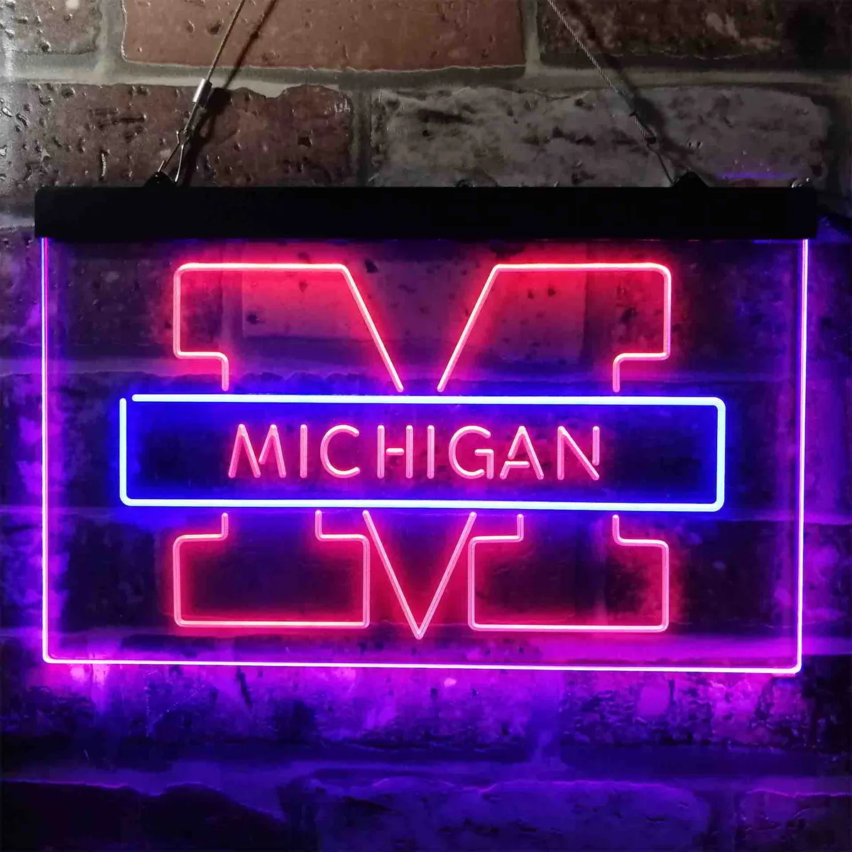 Michigan Wolverines Logo 2 Neon-Like LED Sign