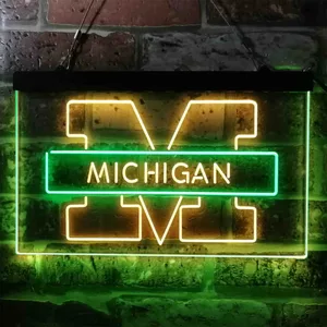 Michigan Wolverines Logo 2 Neon-Like LED Sign