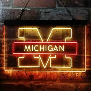Michigan Wolverines Logo 2 Neon-Like LED Sign