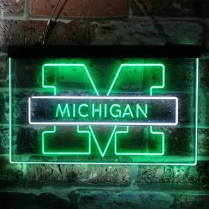 Michigan Wolverines Logo 2 Neon-Like LED Sign
