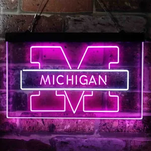 Michigan Wolverines Logo 2 Neon-Like LED Sign