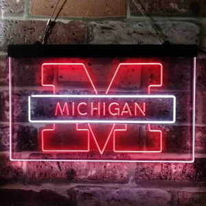 Michigan Wolverines Logo 2 Neon-Like LED Sign