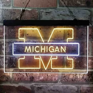 Michigan Wolverines Logo 2 Neon-Like LED Sign