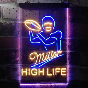 Miller Football 2 Neon-Like LED Sign