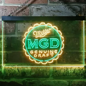 Miller Genuine Draft - Bottlecap Neon-Like LED Sign