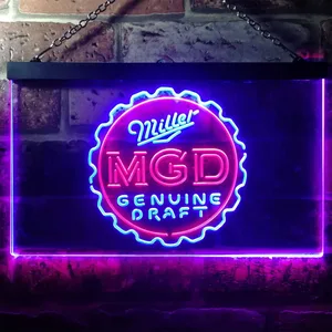 Miller Genuine Draft - Bottlecap Neon-Like LED Sign
