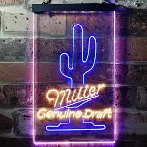 Miller Genuine Draft Cactus Neon-Like LED Sign