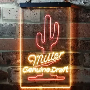 Miller Genuine Draft Cactus Neon-Like LED Sign