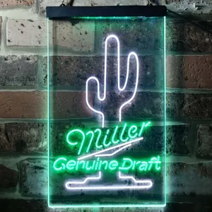 Miller Genuine Draft Cactus Neon-Like LED Sign