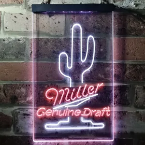 Miller Genuine Draft Cactus Neon-Like LED Sign