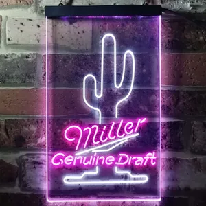 Miller Genuine Draft Cactus Neon-Like LED Sign