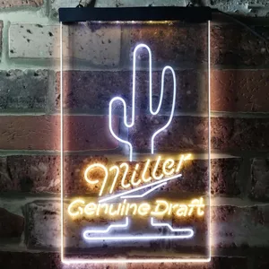 Miller Genuine Draft Cactus Neon-Like LED Sign
