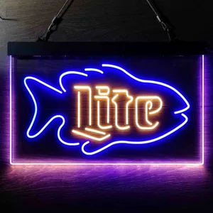 Miller Lite Fish Neon-Like LED Sign