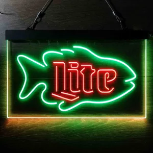 Miller Lite Fish Neon-Like LED Sign