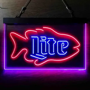 Miller Lite Fish Neon-Like LED Sign