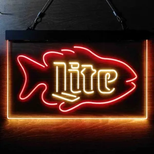 Miller Lite Fish Neon-Like LED Sign