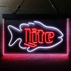 Miller Lite Fish Neon-Like LED Sign