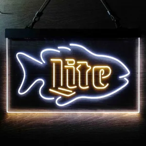 Miller Lite Fish Neon-Like LED Sign