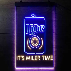 Miller Lite It's Miller Time Neon-Like LED Sign