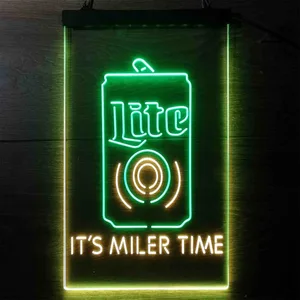 Miller Lite It's Miller Time Neon-Like LED Sign