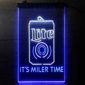 Miller Lite It's Miller Time Neon-Like LED Sign