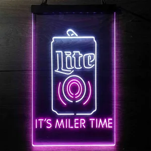 Miller Lite It's Miller Time Neon-Like LED Sign