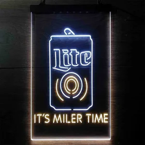 Miller Lite It's Miller Time Neon-Like LED Sign